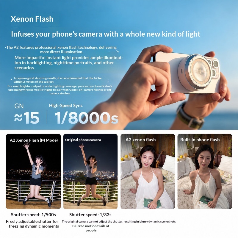 Godox A2 Smartphone Xenon Flas - Photography Mobile Lighting ulasan dan harga