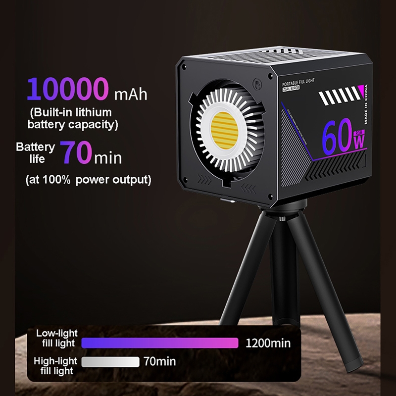 60W RGB Video Light Portable L - Photography Lighting Meter ulasan dan harga